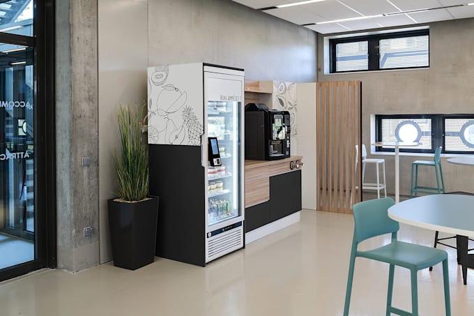 modern energy-efficient drinks vending machine